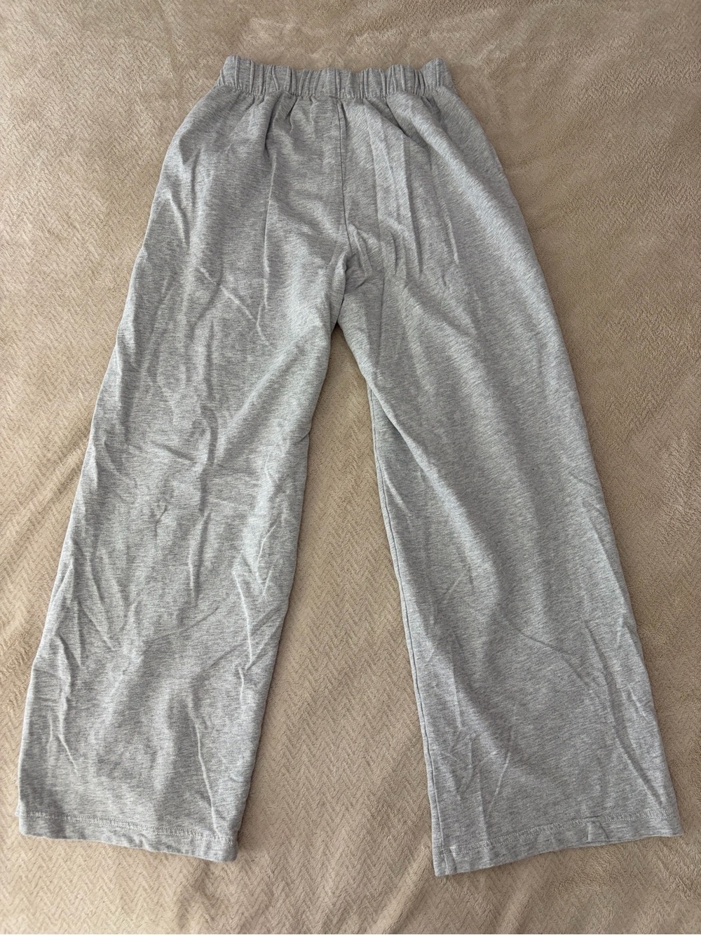 aerie Heather Gray Elastic Waistband Soft Trousers - Picture 4 of 4